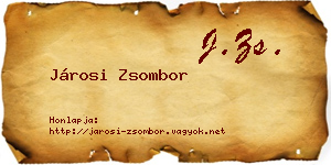 Járosi Zsombor névjegykártya