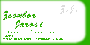 zsombor jarosi business card